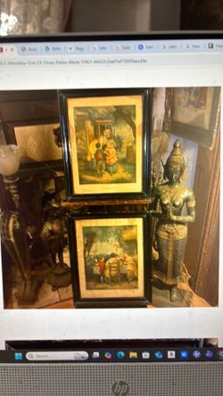 Antique genuine Two Pears prints 1918 F Wheatley