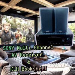 SONY Receiver And 2 KLH Bookshelf Speakers!
