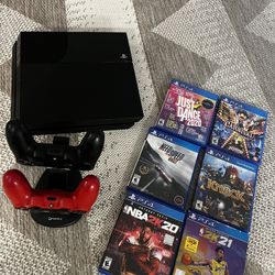 PS4 With Games And Two Controllers