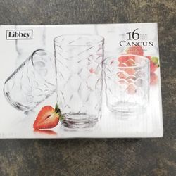 16 Pieces Glassware Set
