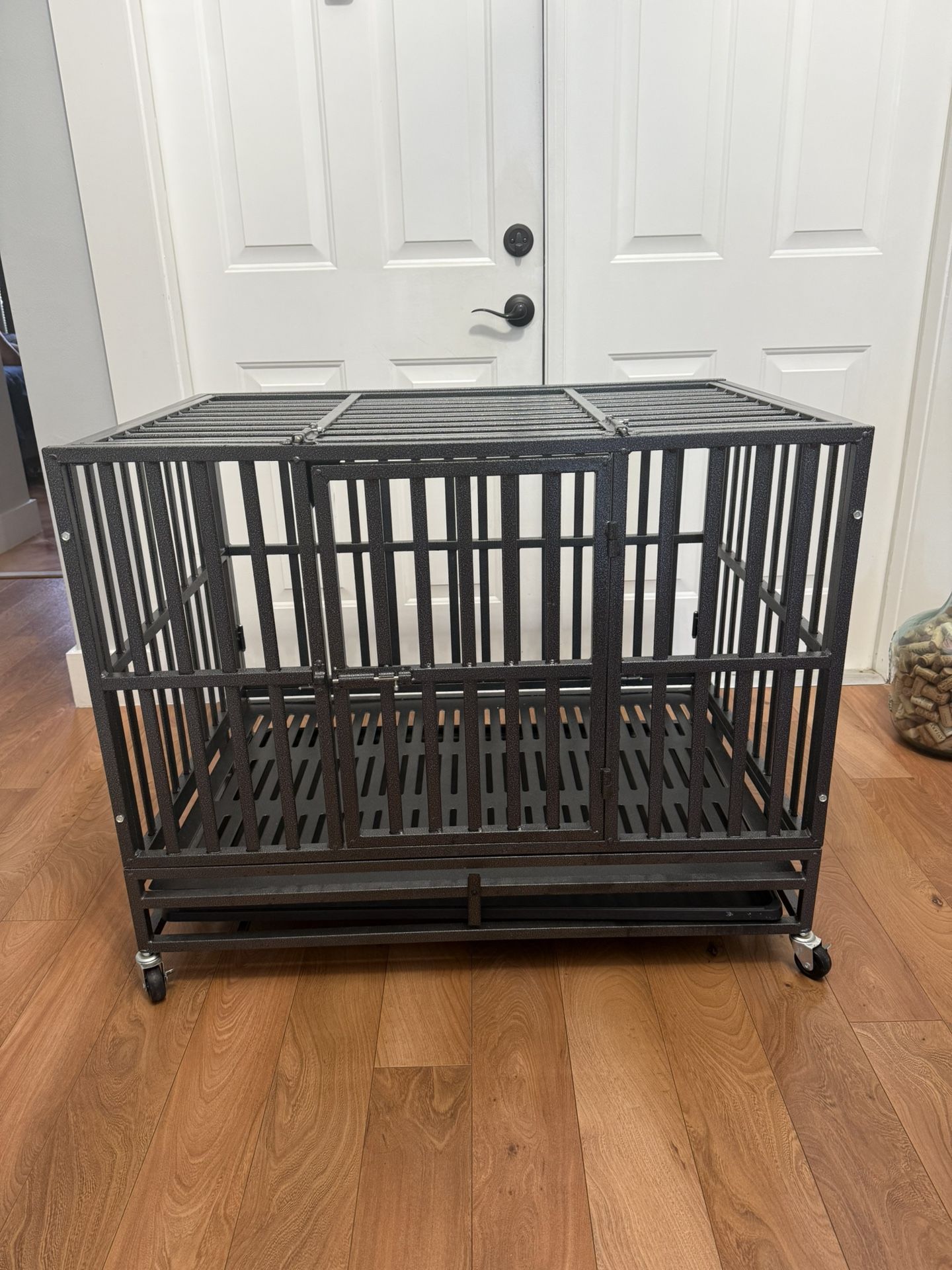 Medium/Large Dog Cage Metal  (Black)