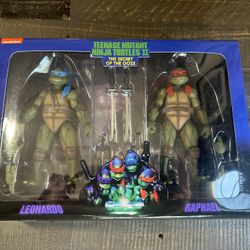 Neca Teenage Mutant Ninja Turtles Leonardo & Raphael 2 Pack Figures Secret Of The Ooze 