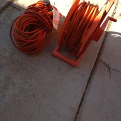 100 ft exstention cord on swindle and 120 ft exstention cord