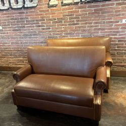 Brown Leather Loveseat (Many Available)