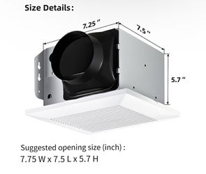 JOEAONZ Bathroom Exhaust Fan 110 CFM 1.0 Sones Ultra-Quiet with Metal Housing, Ceiling Mount Ventilation Fan Large Air-flow Capacity, Energy-Saving Ho