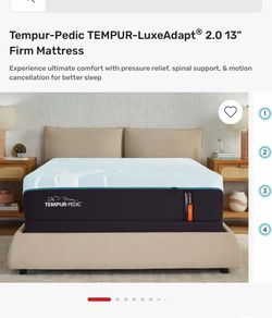 Tempur Pedic luxe adapt firm king size