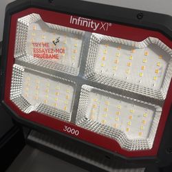 Infinity X1, Dual Powered Solar USB Rechargeable Utility Work Light | 3000 Lumen