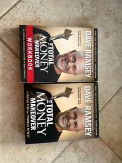 Never Used Book pair: Hard cover & Soft cover workbook Total Money Makeover by Dave Ramsey. (New)