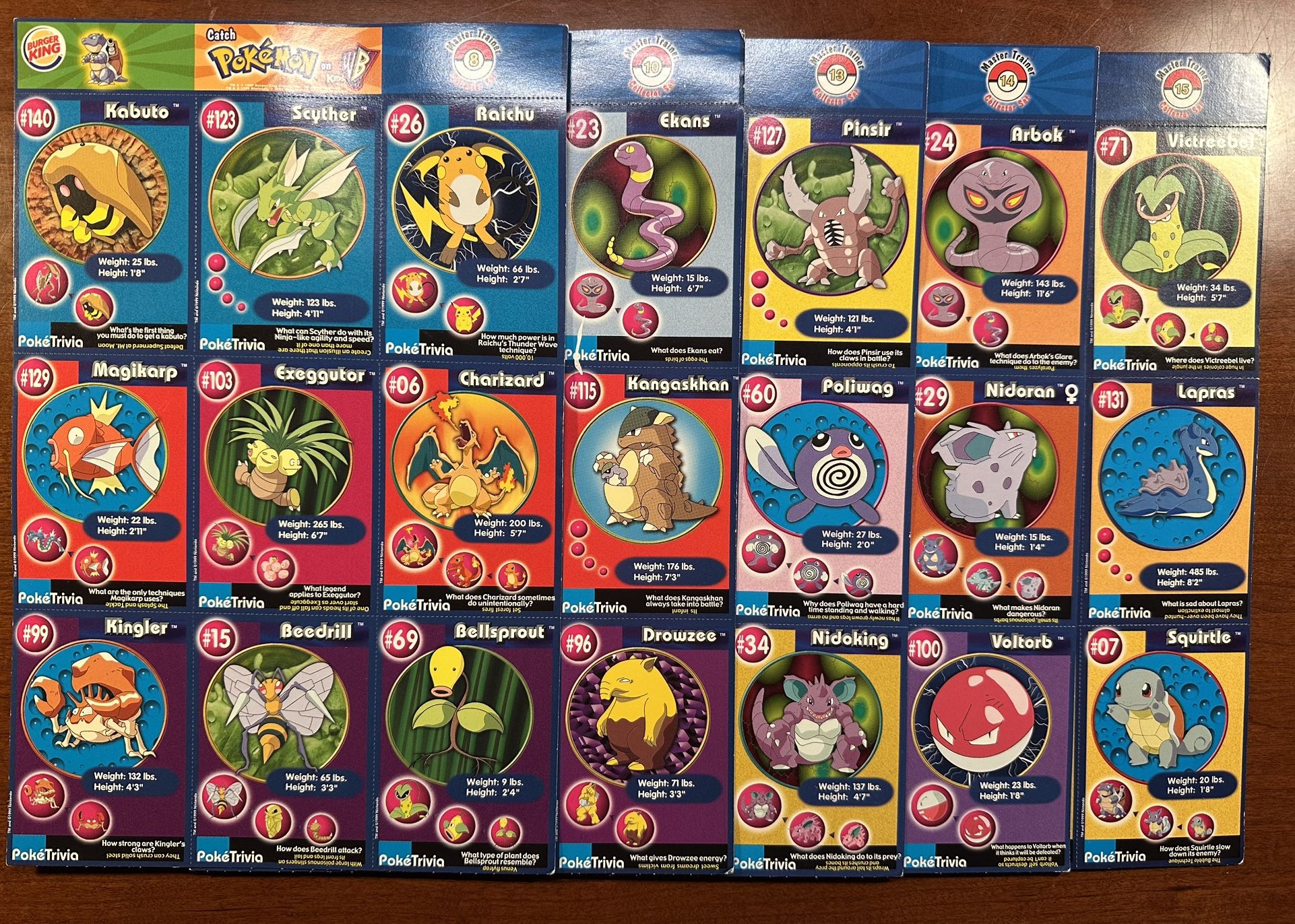 x5 Sheets BK Pokémon Cards