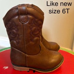 Brown Toddler Cowboy Boots - Size 6T