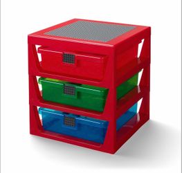 LEGO 3-Drawer Storage Rack with Baseplate