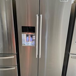 36” KITCHEN AID  REFRIGERATOR FRIDGE NEVERA REFRIGERADOR EVERYTHING WORKING PROPERLY 4 MOMTHS OF WARRANTY DELIVERY FREE