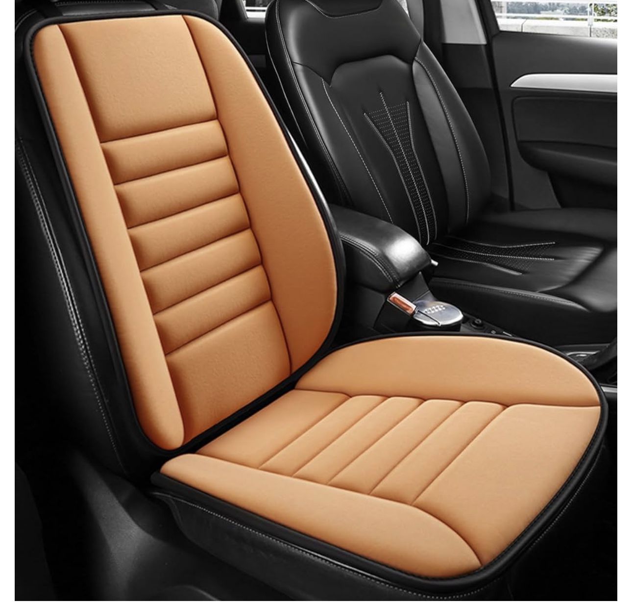MYFAMIREA Car Seat Cushion and Lumbar Support Pillow Memory Foam Desk Chair Cushion Back Support for Automotive Seat Driver, Travel, Office, Leg and B