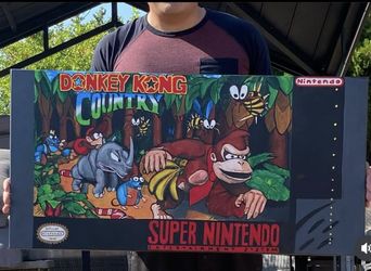 Big Donkey Kong Country Painting - SNES
