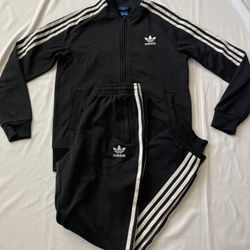 Adidas Track Suit Jacket Outerwear Pants Bottom Set Kids Boy Girl Youth Teens L