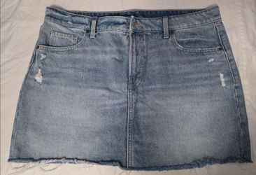 Light Wash Denim Mini Skirt