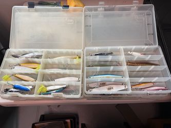 Huge Fishing Lure Lot with Tackle Boxes
