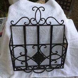 Wrought Iron Magazine Holder