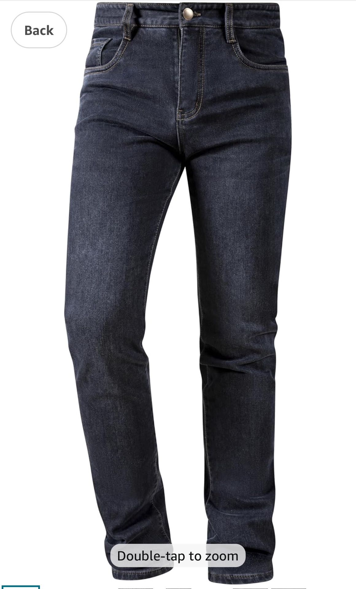 32 size Classic Straight-Leg Men's Jeans Made from Dark Blue Denim Fabric offering Elasticity and Soft Comfort for Everyday wear