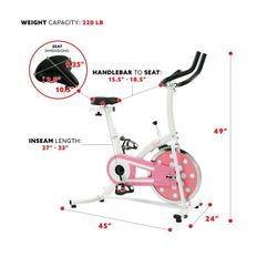 Sunny pink cycling bike