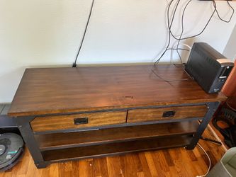 Entertainment Center - Powder coated metal and wood