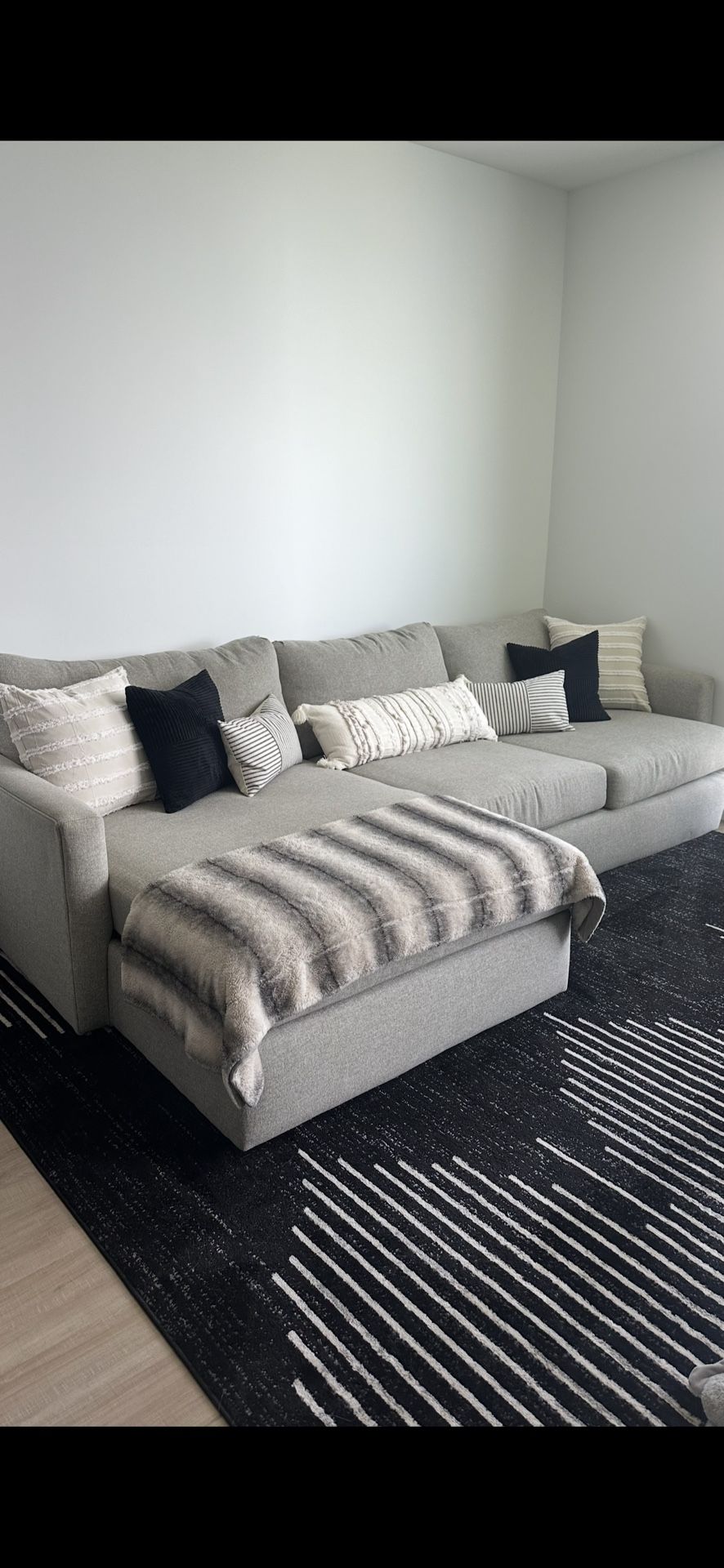 Noah Grey sectional Couch