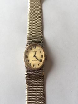 VTG Waltham ladies Watch 17j wristwatch 1/20 10k white gold filled