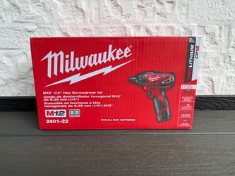 Milwaukee M12 Tool Bundle - Screwdriver Kit + 45pc Bit Set + Batteries - ALL NEW SEALED