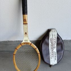 Vintage Wilson Wood Tennis Racket 