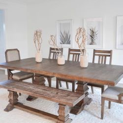 wyndahl Rustic Brown Dining Room Set (Dining table and Chairs