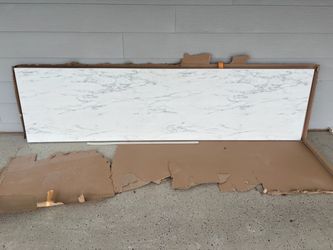 Ikea EKBACKEN Countertop, white lively marble effect/laminate 98x1 1/8