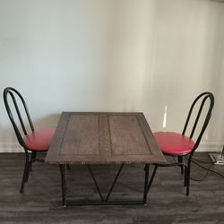Dining table set — includes table and 2 chairs