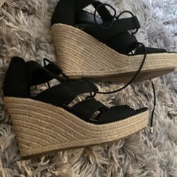 Brand New Black Wedges. Size 8