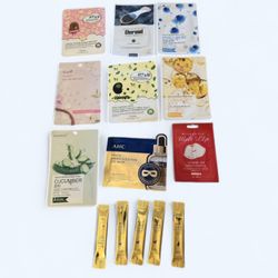 Bundle of 14 - korean sheet face masks & sleeping pack