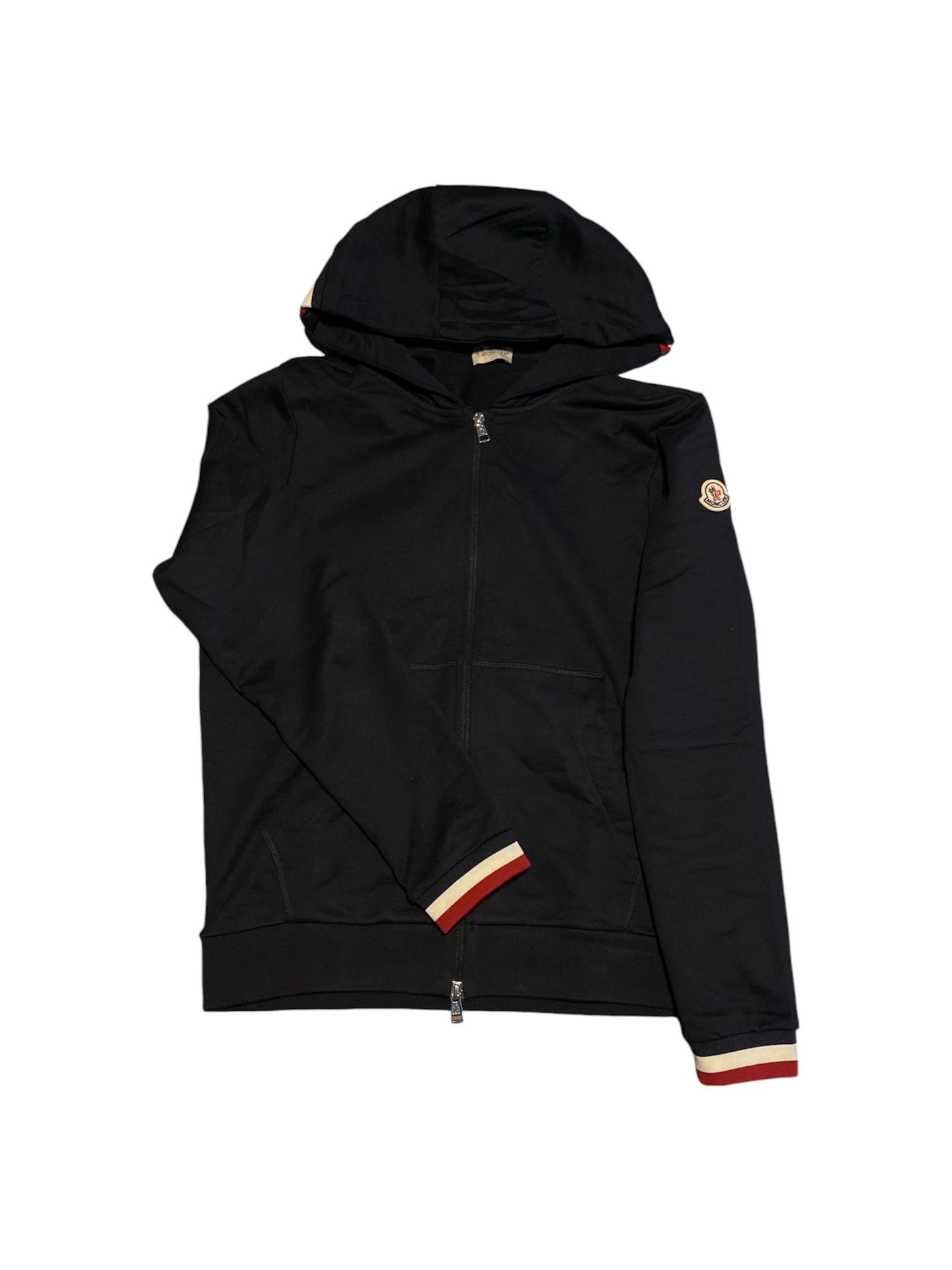 Navy Moncler Tricolour Trim Zip Up