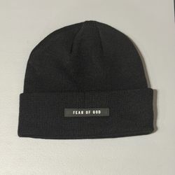 Black FEAR OF GOD Beanie, OS, New w/Tags