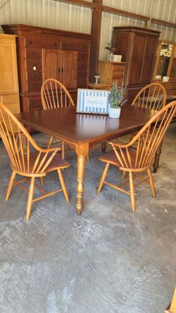 WOODEN TABLE WITH 4 CHAIRS