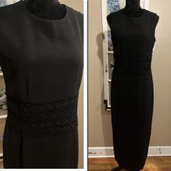 Talbots SIZE 10 Fancy Black Dress NEW $175 Value