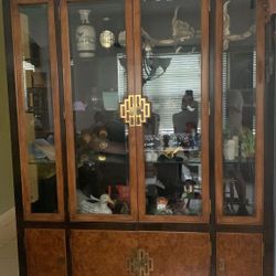 Asian Cabinet - Brown and Black Lacquer 