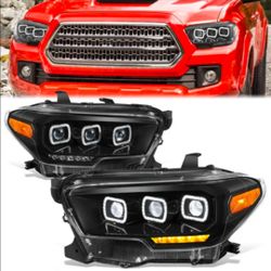 16-23 Toyota Tacoma LED DRL Projector Headlights Luces Calaveras Micas Faros Faroles Headlamps