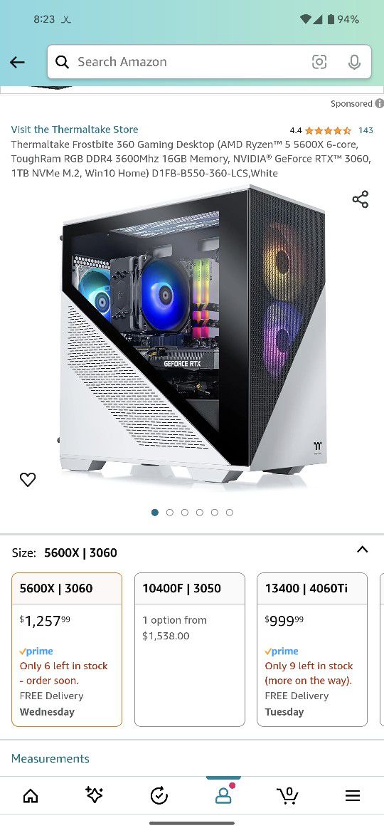 Frostbite Prebuilt Gaming PC (Paid $1300)
