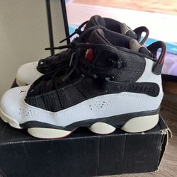 Jordan 6 Rings Black Gym Red