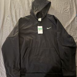 Nike Men's Therma-FIT Long Sleeve Logo Hoodie Fitness Pullover Black DQ4834-010