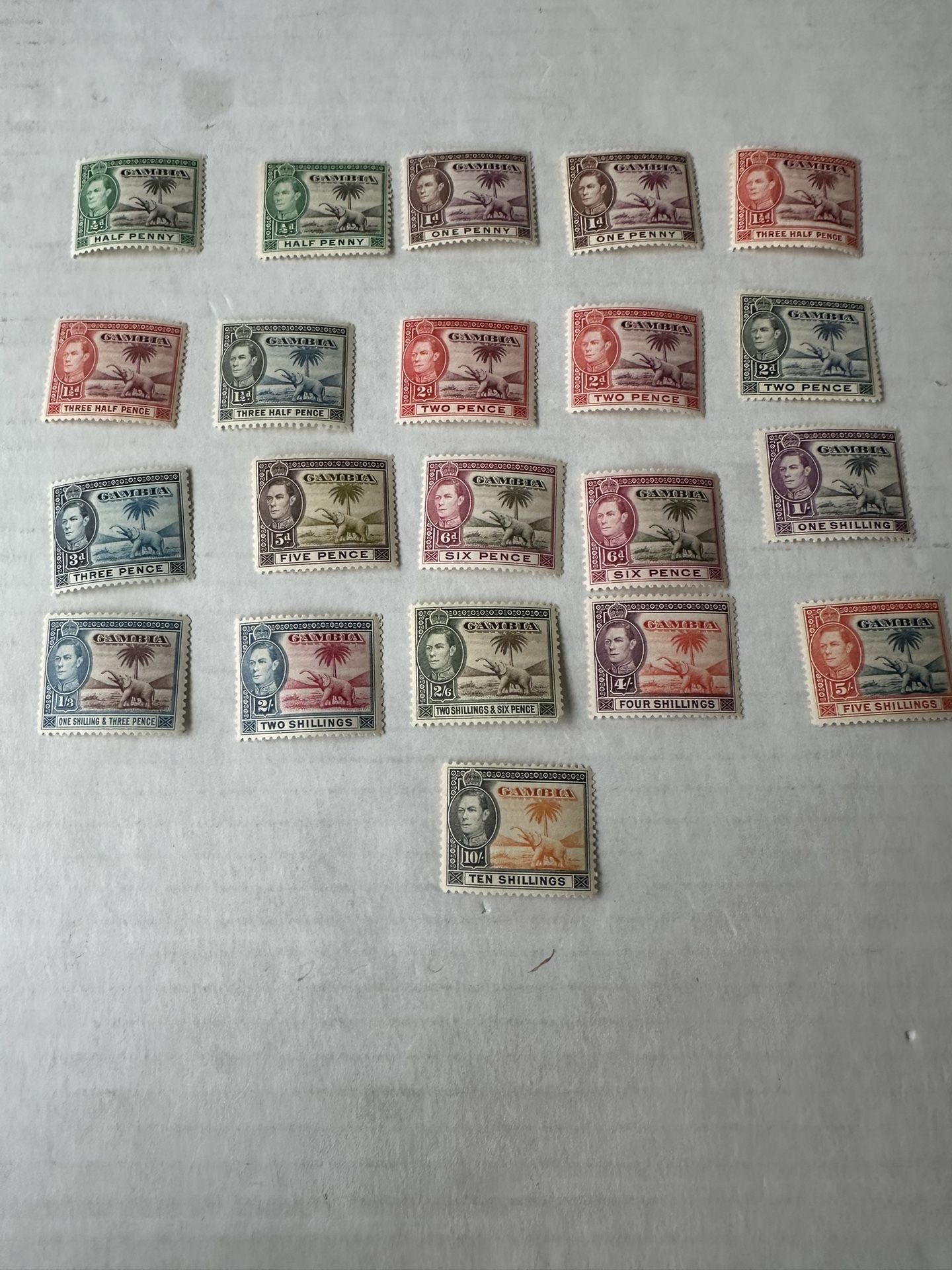 Gambia Complete Set Of Stamps