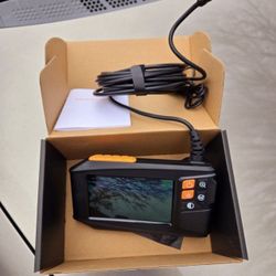 Endoscope Camera with Light, 4.3" HD 1920P Borescope Snake Inspection Camera, IP67 Waterproof 8 Adjustable LEDs 16.4ft Semi-Rigid Tool Kit 