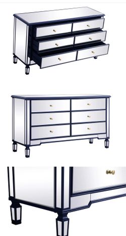 60” W Mirrored Dresser