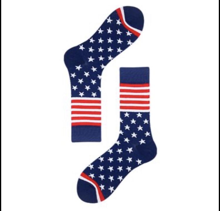 American Flag Socks for Women and Men, Patriotic USA Freedom 2 Pair
