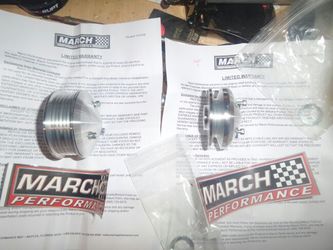 Brand new March performance billet aluminum serpentine & V belt alternator pulley