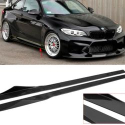Universal 75 Inch 2PCS Side Skirts Extension Splitter Rocker Lip Carbon Fiber CF
