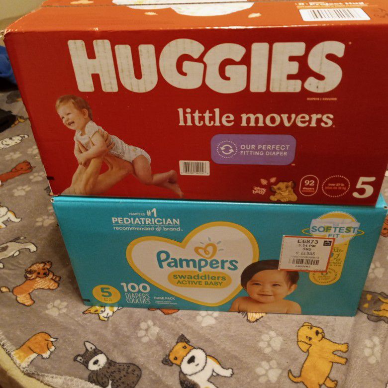 Brand New Never Used Still In The Boxes Size 5 Diapers